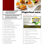 Speisekarte Fingerfood warm